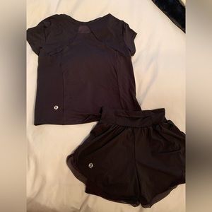 Lululemon set (top and shorts)